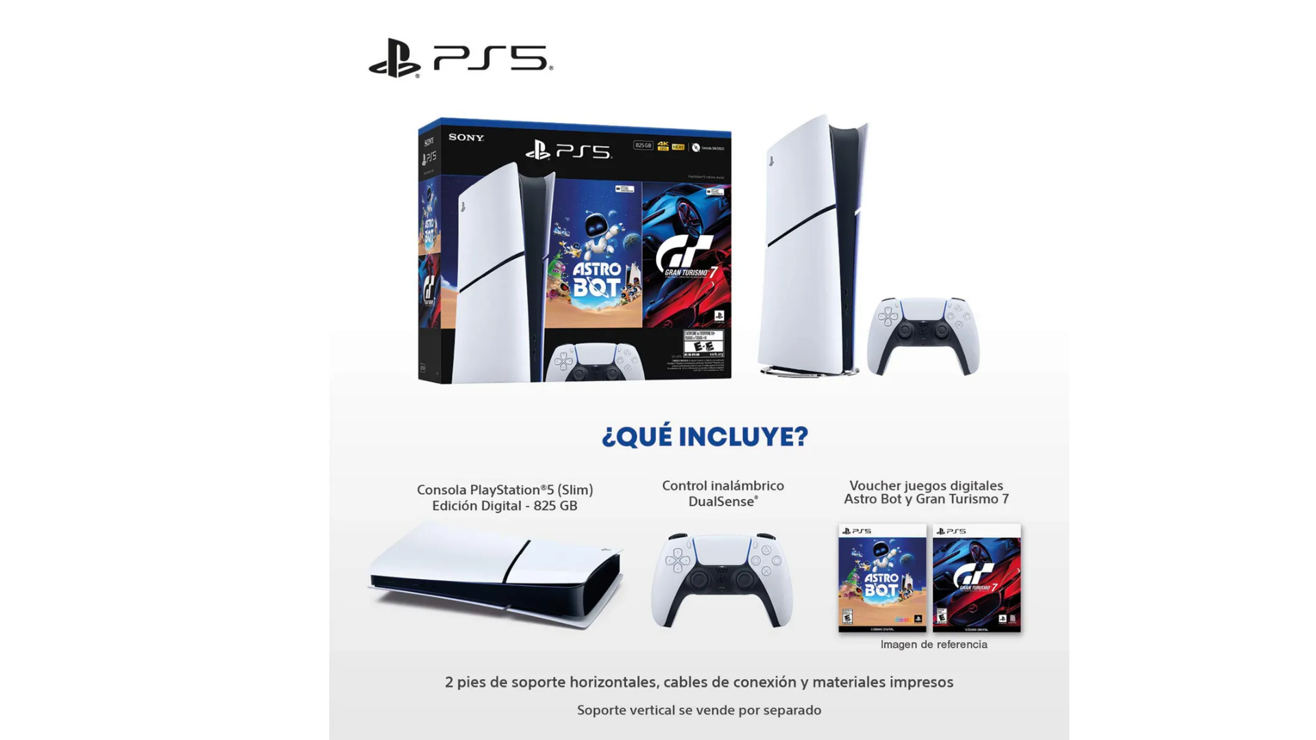 Consola  PS5 825GB digital con 2 juegos